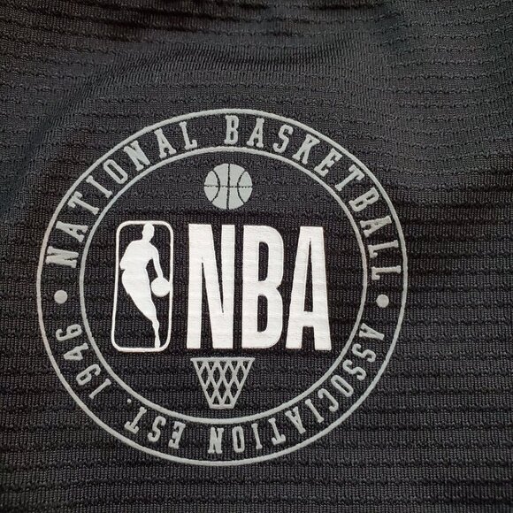 NBA SZ Large Men's Spin the Block Basketball Tank & Shorts Set Black Gray White - Picture 10 of 13